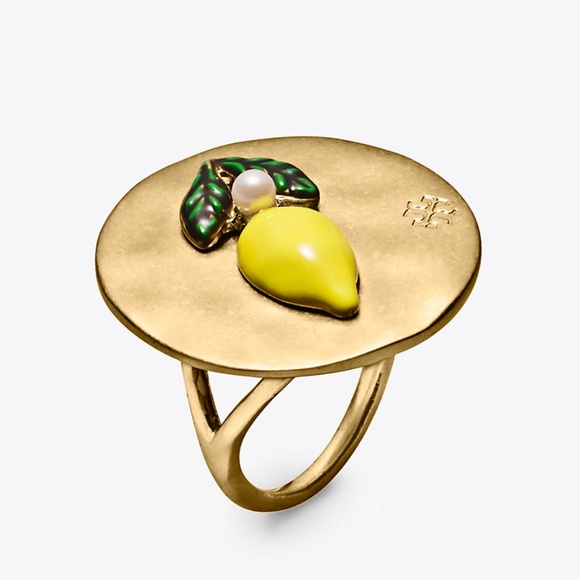 Tory Burch Jewelry - NEW RARE! Tory Burch Lemon Coin Ring